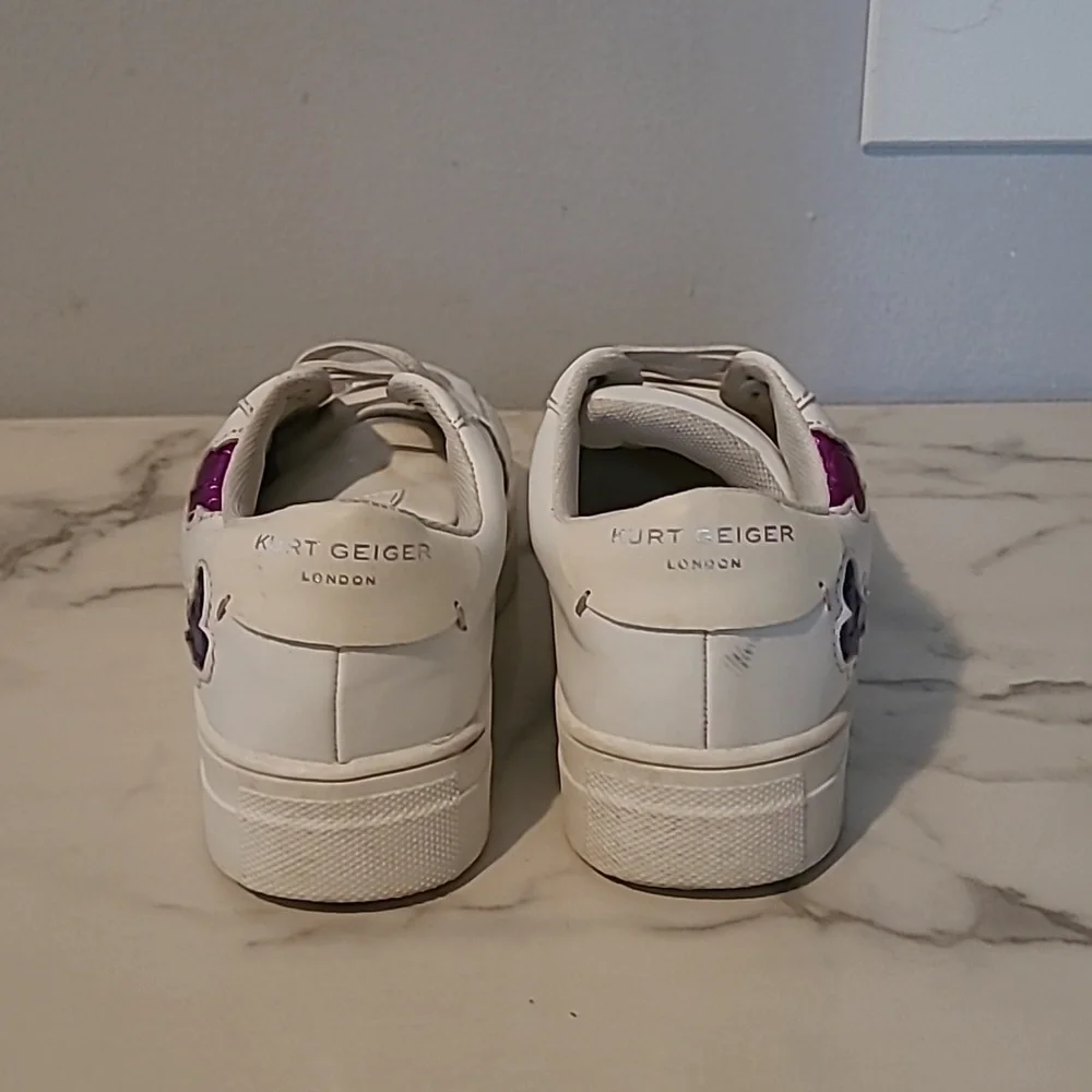Kurt Geiger London Girls 4 Mini Laney Butterfly Sneakers Leather Slip-on Casual
